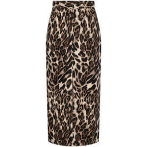 Oleo Long Leopard Print Skirt